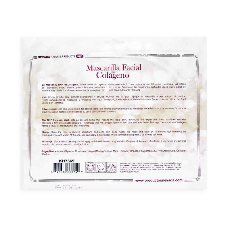Mascarilla-Facial-Nevada-Hidrogel-Colageno-x30g