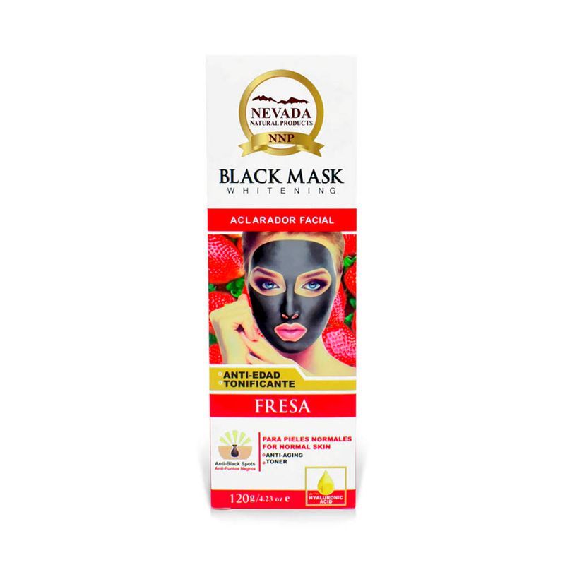 Mascarilla Facial Negra Nevada Fresa X120g Surticosméticos