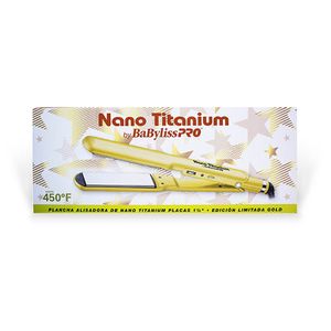 Plancha Babyliss Pro Nano Titanium Dorada 1 1/2"