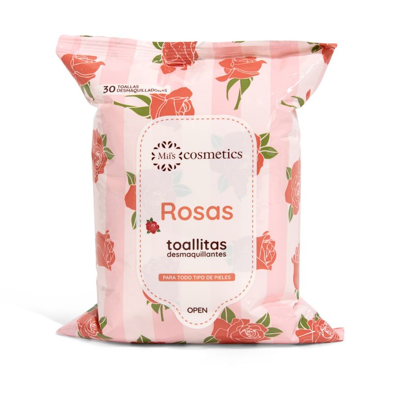 Toallas Húmedas Desmaquillantes Agua de Rosas