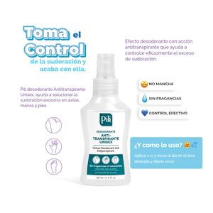 Desodorante Pili Antitranspirante Unisex x125ml
